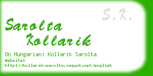 sarolta kollarik business card